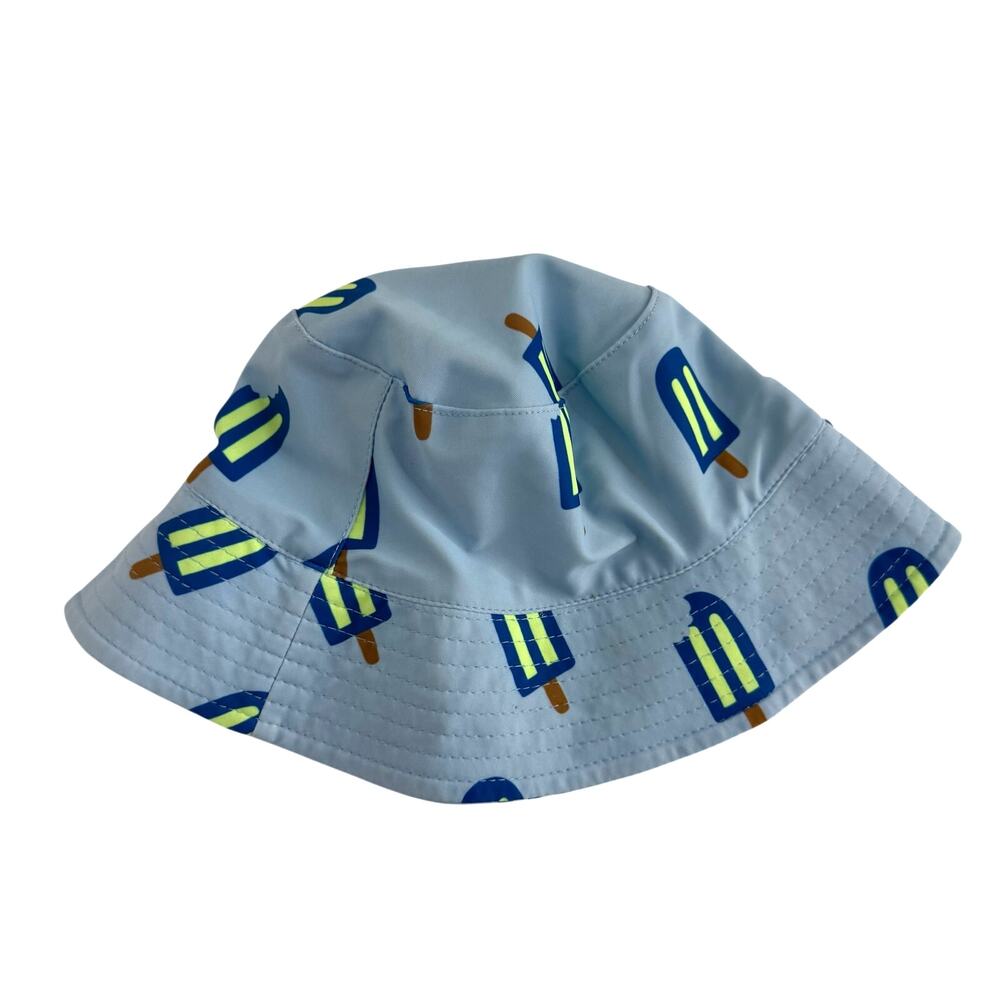 Cotton On Baby Swim Bucket Hat Blue Vanilla Retro Bloom Popsicle One Size New